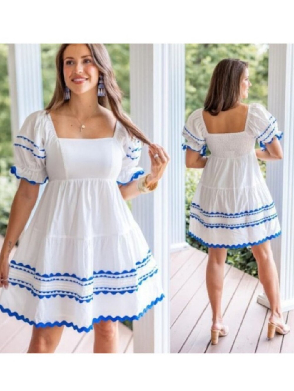 &merci Ric Rac Babydoll Dress Bavarian